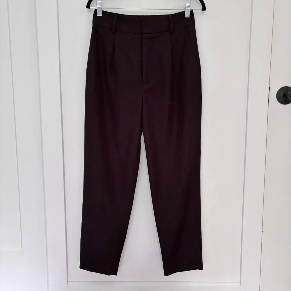 Rudsak High Waist Black Pant Trousers Size  S Black Office Work Dark Academia